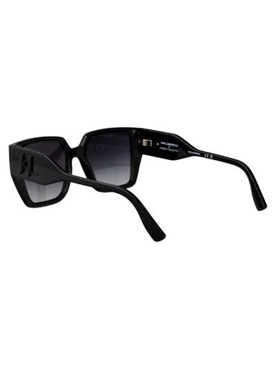 Karl Lagerfeld Rectangular Sunglasses Kl6098 S 1 In Black