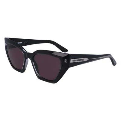 Karl Lagerfeld Black Acetate Sunglasses In Black