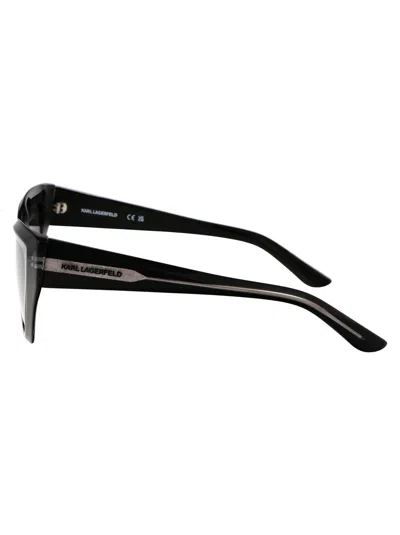 Karl Lagerfeld Black Acetate Sunglasses In Black