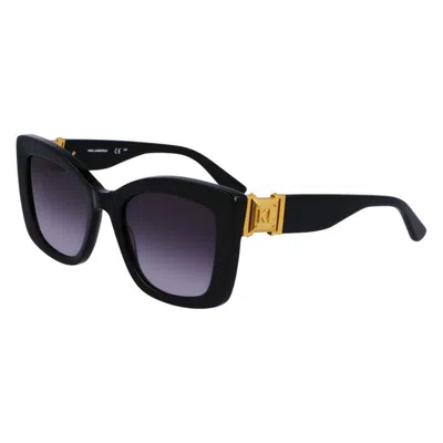 Karl Lagerfeld Black Acetate Sunglasses In Black
