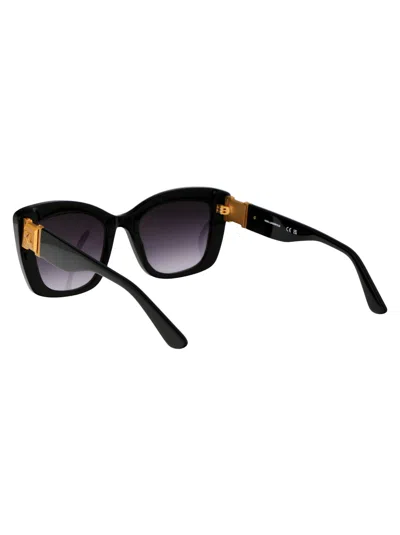 Karl Lagerfeld Black Acetate Sunglasses In Black
