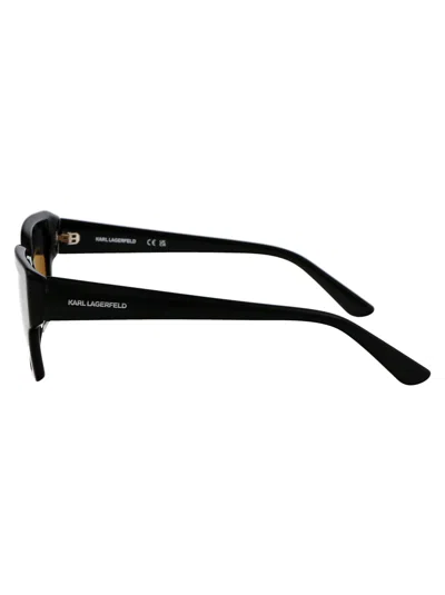 Karl Lagerfeld Black Acetate Sunglasses In Black