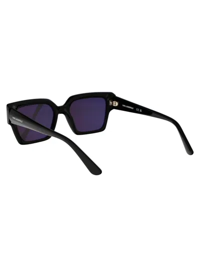 Karl Lagerfeld Black Acetate Sunglasses In Black