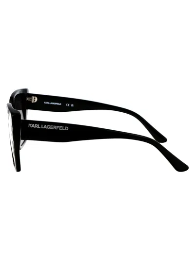 Karl Lagerfeld Black W/pattern Acetate Sunglasses