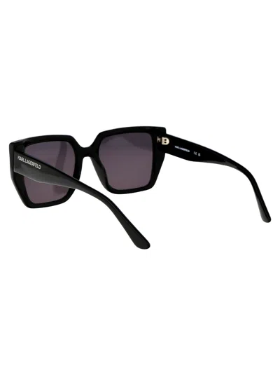 Karl Lagerfeld Black W/pattern Acetate Sunglasses