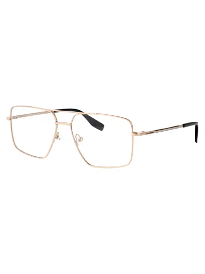 Karl Lagerfeld Gold Metal Glasses In Neutral