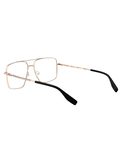 Karl Lagerfeld Gold Metal Glasses In Neutral
