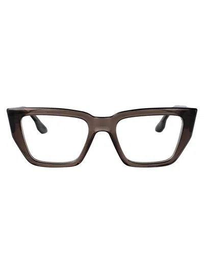 Karl Lagerfeld Grey Acetate Glasses In Metallic