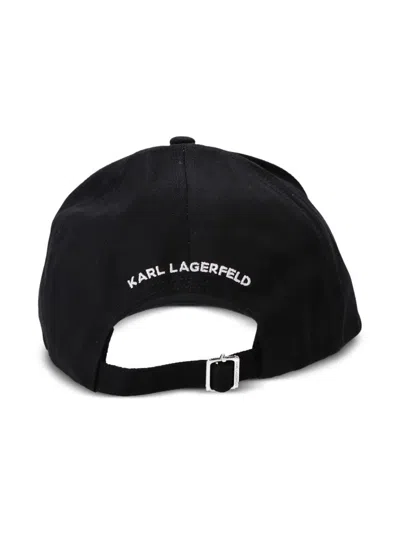 Karl Lagerfeld K/ikonik 2.0 Baseball Cap In Black