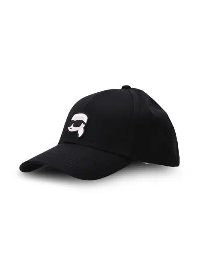 Karl Lagerfeld K/ikonik 2.0 Baseball Cap In Black