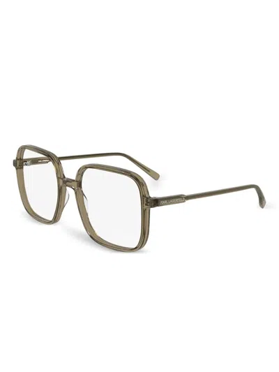 Karl Lagerfeld Light Brown Acetate Glasses In Neutral