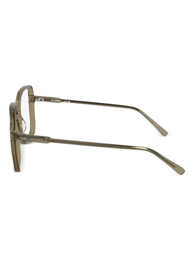 Karl Lagerfeld Light Brown Acetate Glasses In Neutral
