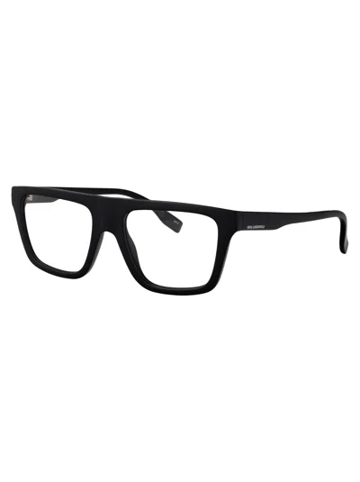 Karl Lagerfeld Matte Black Acetate Glasses In Black