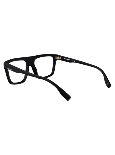 Karl Lagerfeld Matte Black Acetate Glasses In Black