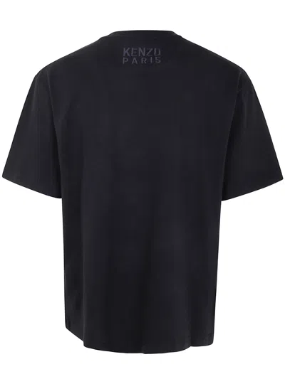Kenzo Black Oversized T-shirt With Print In Black