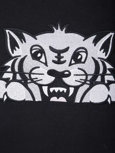 Kenzo Black Oversized T-shirt With Print In Black