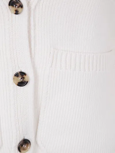 Khaite Scarlet Cashmere Cardigan In White