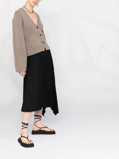 Khaite Scarlet Cashmere Cardigan In Brown