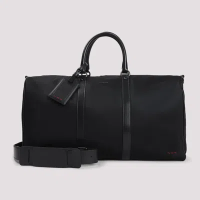 Kiton Nylon Duffle Bag With Leather Inserts
