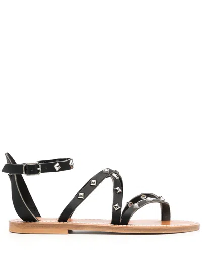 Kjacques K.jacques Epicurepyr Sandals With Studs Shoes In Black
