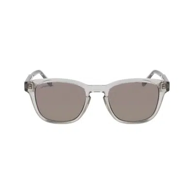 Lacoste Light Grey Acetate Sunglasses In Metallic