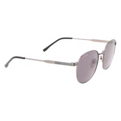 Lacoste Semimatte Dark Gunmetal Metal Sunglasses In Neutral
