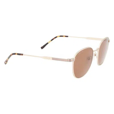 Lacoste Semimatte Gold Metal Sunglasses In Neutral