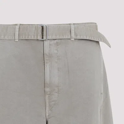 Lemaire Bermuda In Denim Beige  Uomo