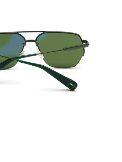 Linda Farrow X Jacquemus Les Lunettes Aviador Sunglasses In Green