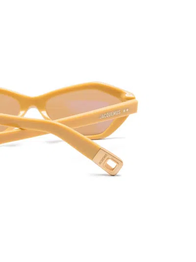 Linda Farrow X Jacquemus Les Lunettes Bambino Meta Sunglasses In Neutral
