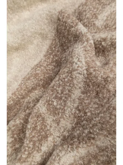 Loewe Anagram Scarf In Alpaca And Wool In Neutral