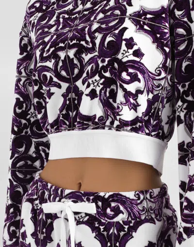 Dolce & Gabbana Jacquard Chenille Sweatshirt In Multi