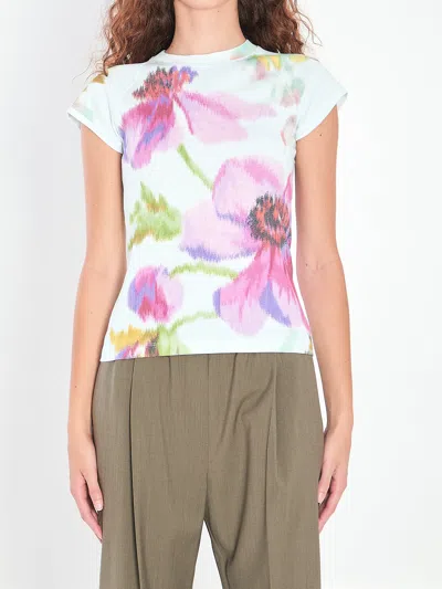 Loewe Small Fit T-shirt In Cotton And Viscose In Multi