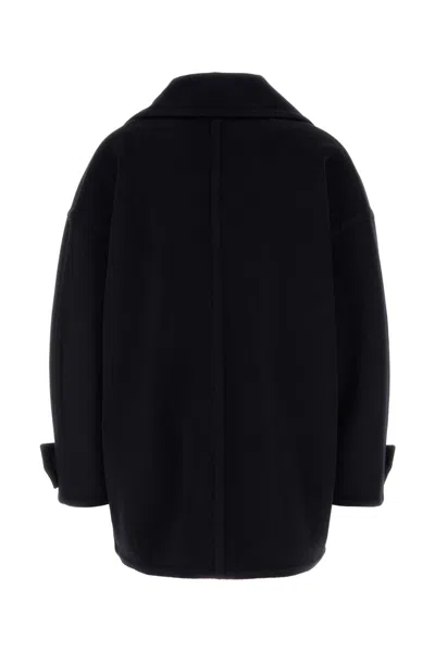 Loewe Wool Coat Double-breasted Design Notched Lapels