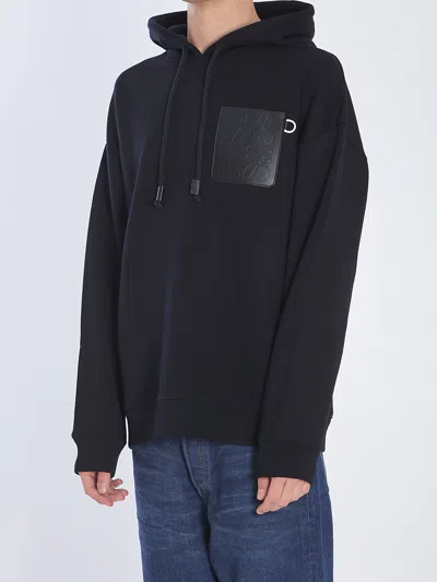 Loewe Anagram Patch Drawstring Cotton Hoodie