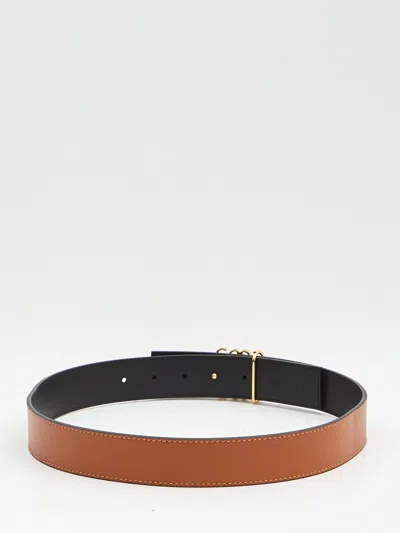 Loewe Reversible Anagram Belt In Brown
