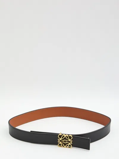 Loewe Reversible Anagram Belt In Brown
