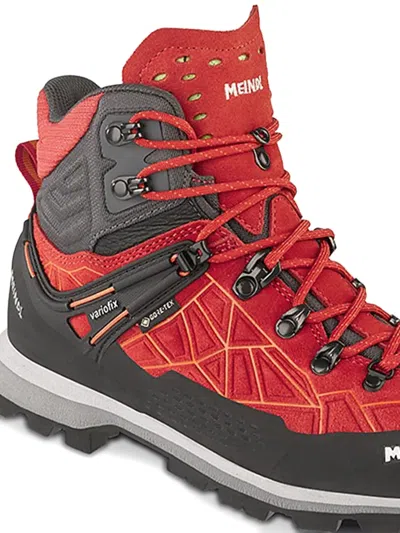 Meindl Lite Summit Lady Gtx Geometric-patterned Lace-up Boots In Red