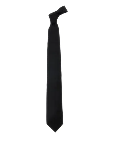 Tom Ford Black Tie With Rear Tie Closure In Silk Man In Black