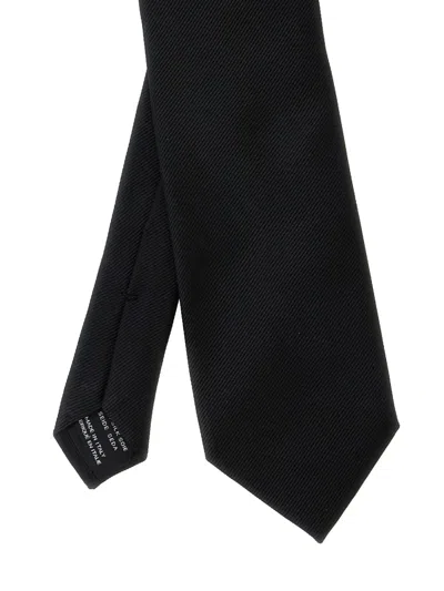 Tom Ford Black Tie With Rear Tie Closure In Silk Man In Black