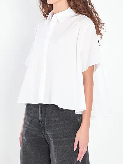 Loewe Short-sleeved Trapeze Shirt In White