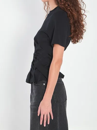 Loewe Draped Short-sleeve T-shirt In Black