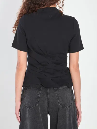 Loewe Draped Short-sleeve T-shirt In Black