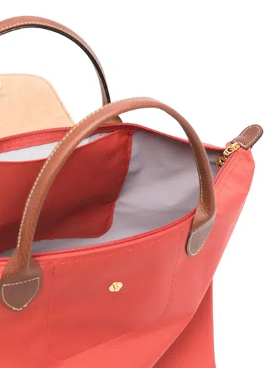 Longchamp Tomato Coloured Le Pliage Original M Bag