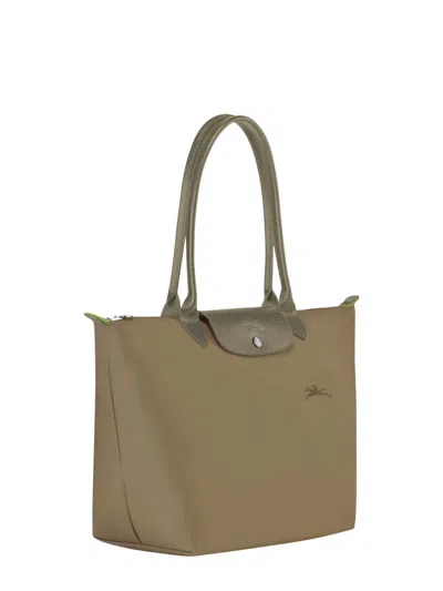 Longchamp Large Le Pliage Green Recycled Canvas Tote