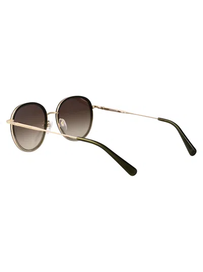 Longchamp Round-frame Sunglasses In Gold