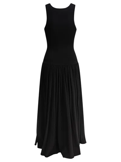 Loulou De Saison Jada Long Knit Dress In Black