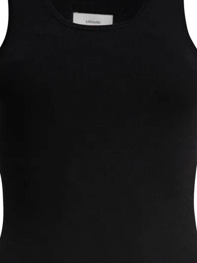 Loulou De Saison Jada Long Knit Dress In Black