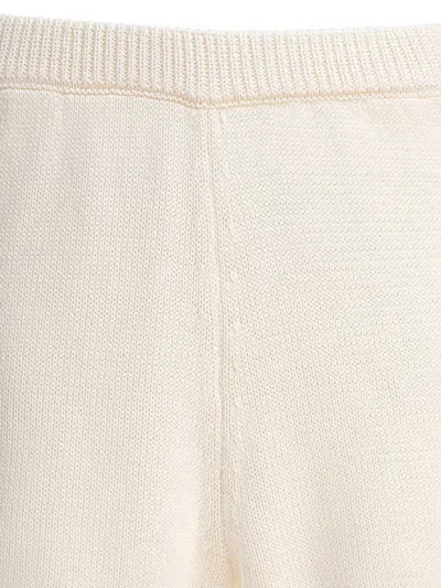 Loulou De Saison Cotton Crochet Shorts In Neutral