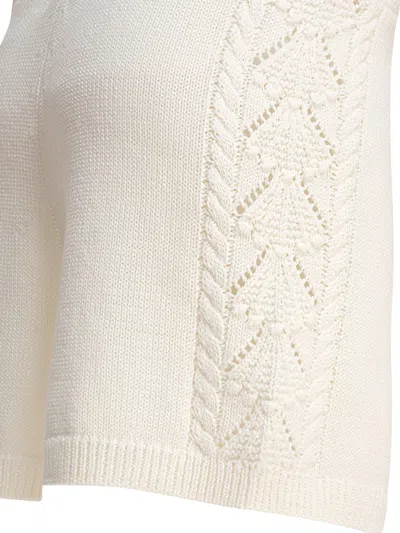 Loulou De Saison Cotton Crochet Shorts In Neutral